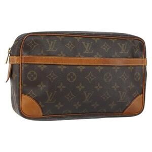 LOUIS VUITTON Monogram Compiegne 28 Clutch Bag M51845 LV Auth hk3130